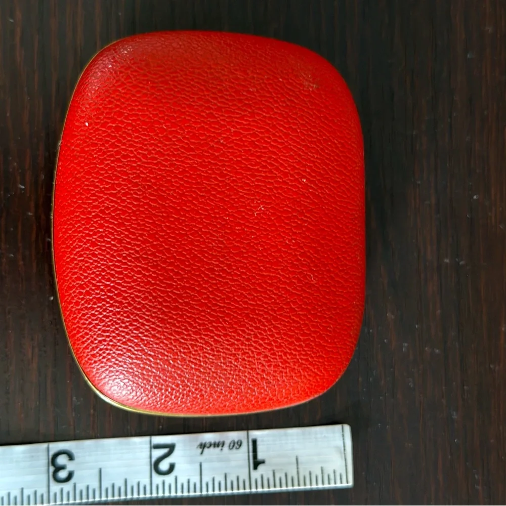 Vintage Florn Germany Travel Wind-up Folding Alarm Clock Red Leather MCM Retro